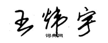 朱锡荣王炜宇草书个性签名怎么写