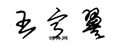 朱锡荣王宁翼草书个性签名怎么写