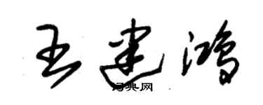 朱锡荣王建鸿草书个性签名怎么写