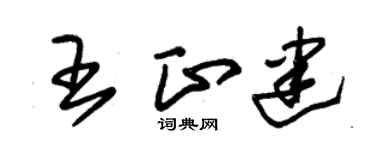 朱锡荣王正建草书个性签名怎么写