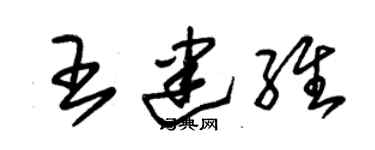 朱锡荣王建维草书个性签名怎么写