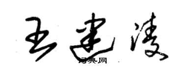 朱锡荣王建凌草书个性签名怎么写