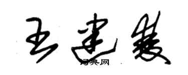 朱锡荣王建双草书个性签名怎么写