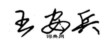 朱锡荣王安兵草书个性签名怎么写