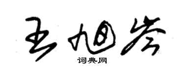 朱锡荣王旭岑草书个性签名怎么写