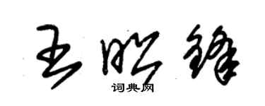 朱锡荣王昭锋草书个性签名怎么写