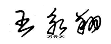 朱锡荣王永翔草书个性签名怎么写