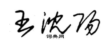 朱锡荣王沈阳草书个性签名怎么写