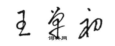 骆恒光王单初草书个性签名怎么写