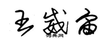 朱锡荣王威宙草书个性签名怎么写