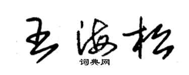 朱锡荣王海松草书个性签名怎么写