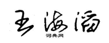 朱锡荣王海滔草书个性签名怎么写