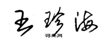 朱锡荣王珍海草书个性签名怎么写