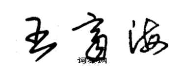 朱锡荣王齐海草书个性签名怎么写