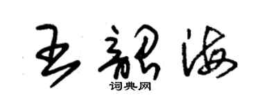 朱锡荣王韶海草书个性签名怎么写