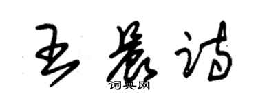 朱锡荣王晨诗草书个性签名怎么写