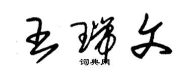 朱锡荣王瑞文草书个性签名怎么写