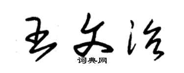朱锡荣王文治草书个性签名怎么写