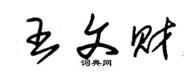 朱锡荣王文财草书个性签名怎么写