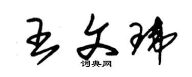 朱锡荣王文玮草书个性签名怎么写