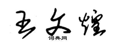 朱锡荣王文煌草书个性签名怎么写
