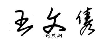 朱锡荣王文隽草书个性签名怎么写