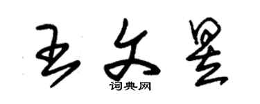 朱锡荣王文昱草书个性签名怎么写