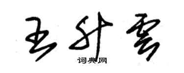 朱锡荣王升云草书个性签名怎么写