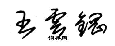 朱锡荣王云钢草书个性签名怎么写