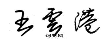 朱锡荣王云港草书个性签名怎么写