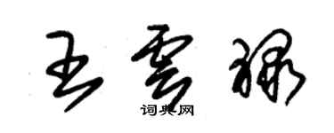 朱锡荣王云禄草书个性签名怎么写
