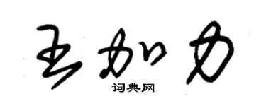 朱锡荣王加力草书个性签名怎么写
