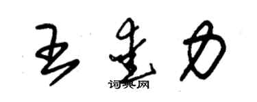 朱锡荣王爱力草书个性签名怎么写