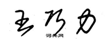 朱锡荣王巧力草书个性签名怎么写