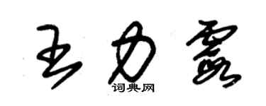 朱锡荣王力霞草书个性签名怎么写