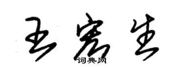朱锡荣王宏生草书个性签名怎么写