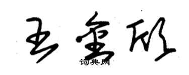 朱锡荣王金欣草书个性签名怎么写