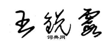 朱锡荣王锐霞草书个性签名怎么写