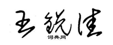 朱锡荣王锐佳草书个性签名怎么写
