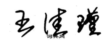 朱锡荣王佳瑾草书个性签名怎么写