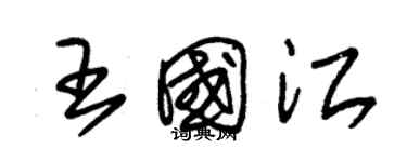 朱锡荣王国江草书个性签名怎么写