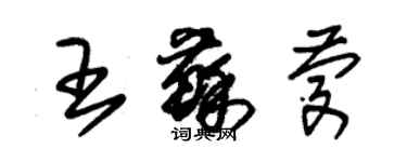 朱锡荣王苏庆草书个性签名怎么写