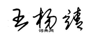 朱锡荣王杨靖草书个性签名怎么写