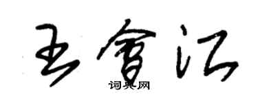 朱锡荣王会江草书个性签名怎么写
