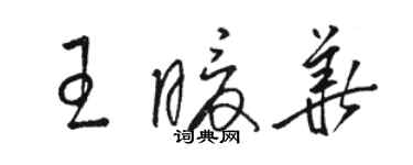 骆恒光王暖华草书个性签名怎么写