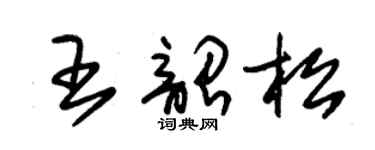 朱锡荣王韶松草书个性签名怎么写