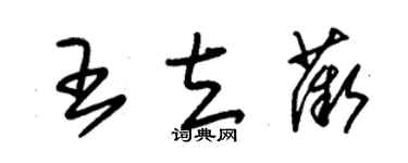朱锡荣王立薇草书个性签名怎么写