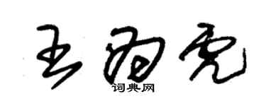朱锡荣王为虎草书个性签名怎么写