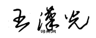 朱锡荣王汉光草书个性签名怎么写