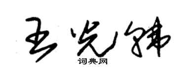 朱锡荣王光韩草书个性签名怎么写